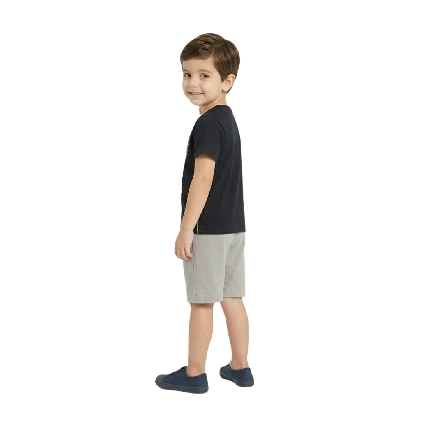 Alphabet Soup All-Over Print Tee & Contrast Shorts Set