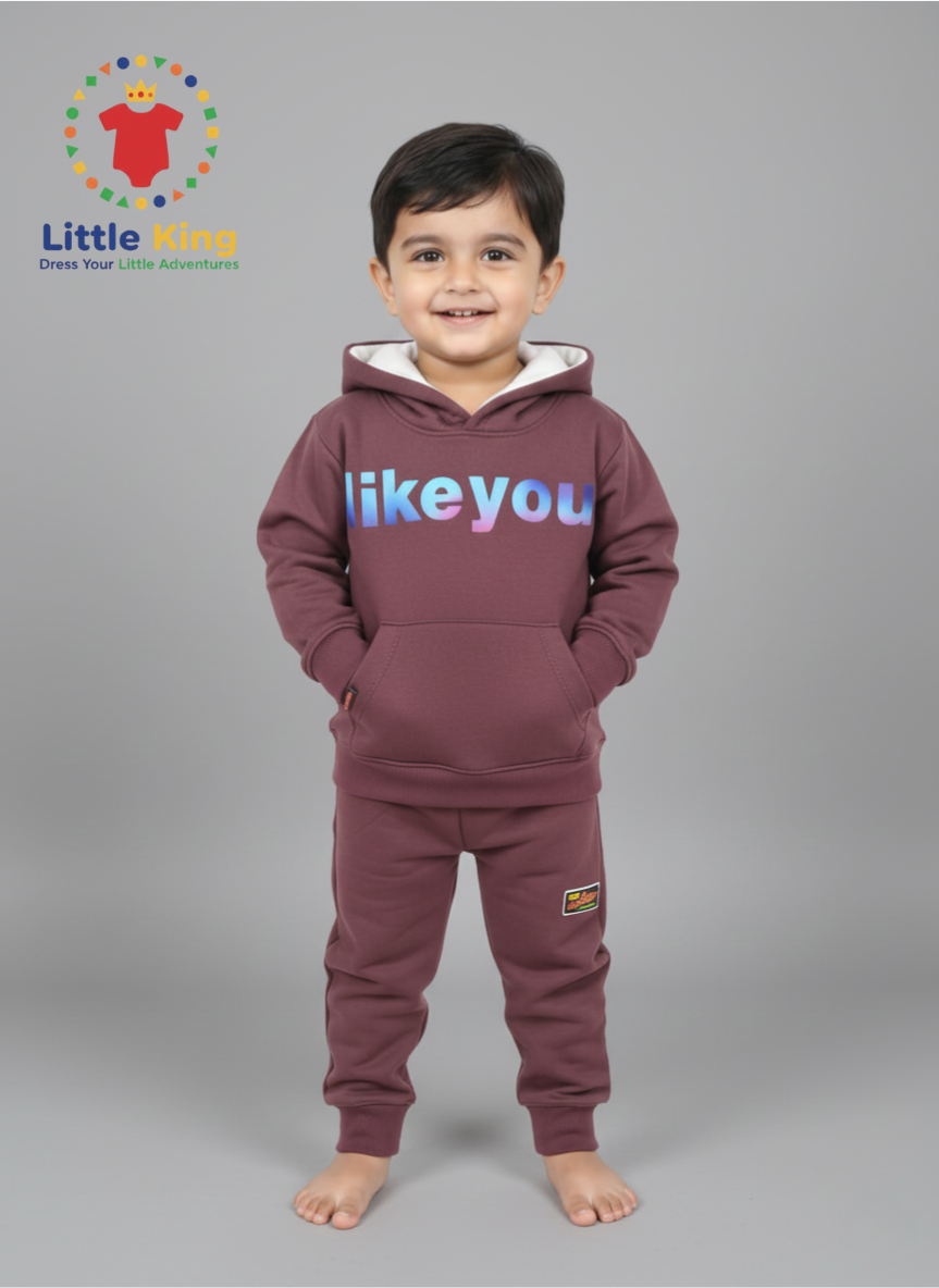Little King Baby Hoodie & Tracksuit Set – Premium Two-Piece Outfit for Boys