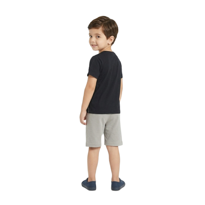 Alphabet Soup All-Over Print Tee & Contrast Shorts Set