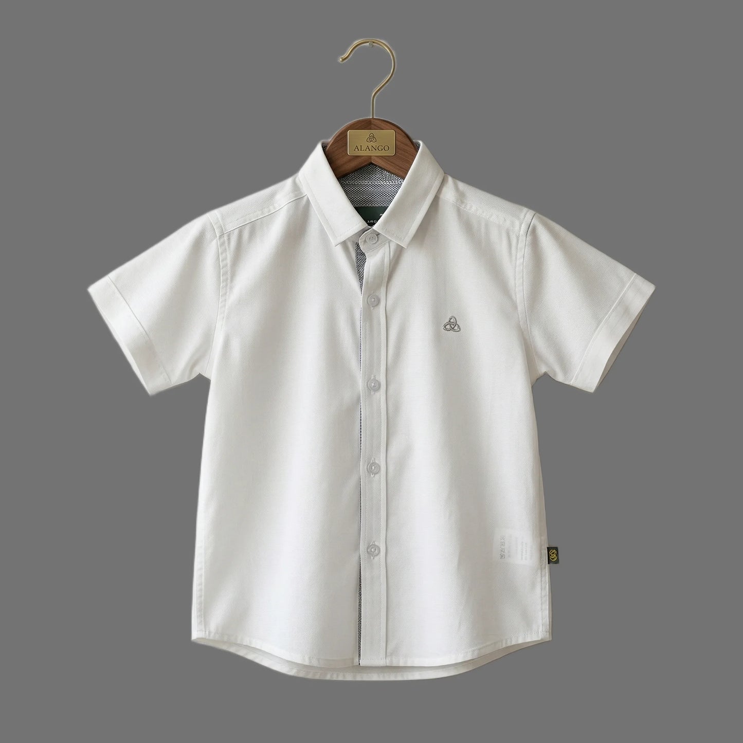 Boys Bright White Essential Formal Shirt | Soft Cotton Half Sleeve Button Down Smart Casual Shirt for Kids