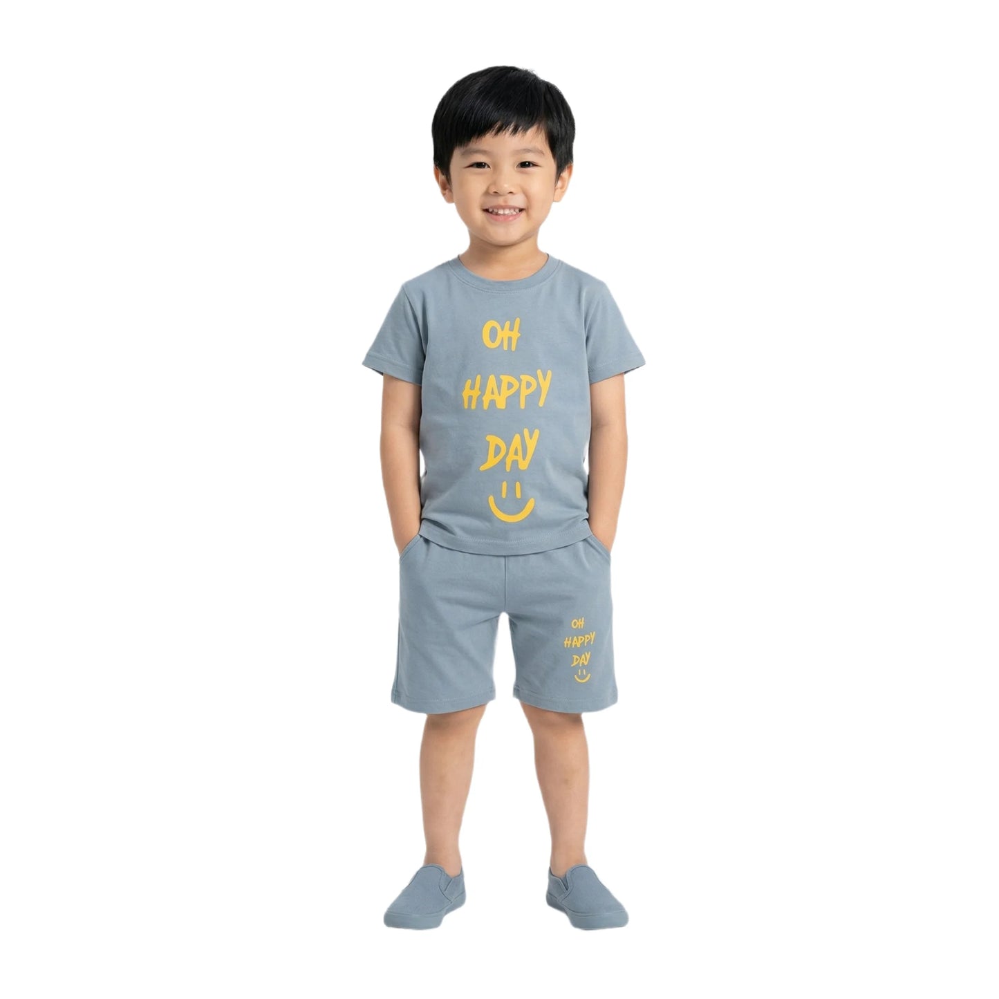 Oh Happy Day Graphic Tee & Shorts 2-Piece Set