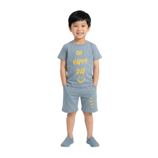 Oh Happy Day Graphic Tee & Shorts 2-Piece Set